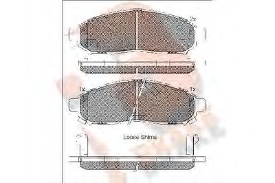 Комплект тормозных колодок, дисковый тормоз R BRAKE купить