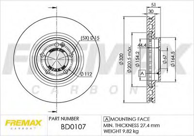 Тормозной диск Premium Black Carbon + FREMAX купить