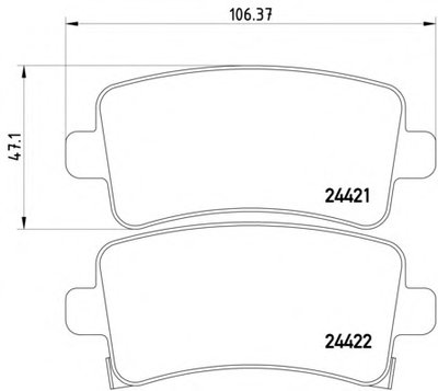 Колодки тормозные (задние) Opel Insignia 08-17/Chevrolet Malibu 12-/Saab 9-5 10-12 (TRW) Q+