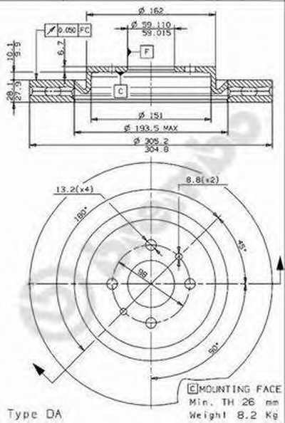 Тормозной диск COATED DISC LINE AP купить