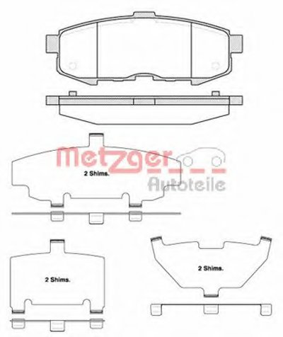 Комплект тормозных колодок, дисковый тормоз METZGER купить