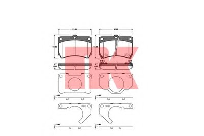 Комплект тормозных колодок, дисковый тормоз NK купить