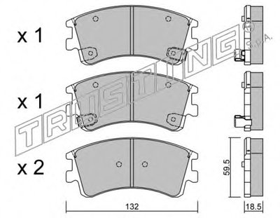 Комплект тормозных колодок, дисковый тормоз TRUSTING купить