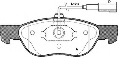 Комплект тормозных колодок, дисковый тормоз ADVANCE OPEN PARTS купить