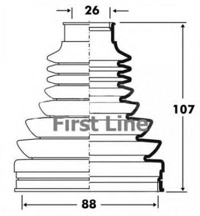 Пыльник, приводной вал FIRST LINE купить