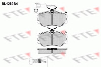 Комплект тормозных колодок, дисковый тормоз FTE купить