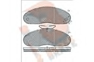 Комплект тормозных колодок, дисковый тормоз R BRAKE купить