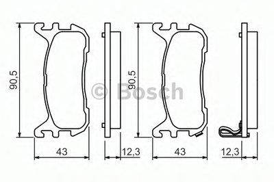 Комплект тормозных колодок, дисковый тормоз BOSCH купить