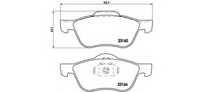 Комплект тормозных колодок, дисковый тормоз BREMBO купить