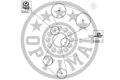 Комплект ремня ГРМ OPTIMAL купить