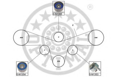 Комплект ремня ГРМ OPTIMAL купить