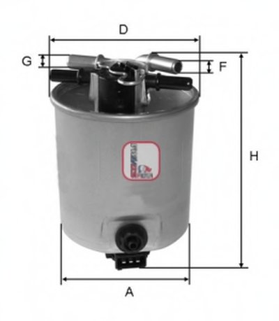 Фильтр топливный Nissan Qashqai 1.5dCi 07-13 (с датчиком воды) (OE line)