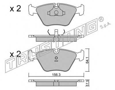 Комплект тормозных колодок, дисковый тормоз TRUSTING купить