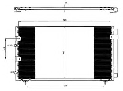Радиатор кондиционера (с осушителем) Toyota Previa 2.0D-4D/2.4 00-06