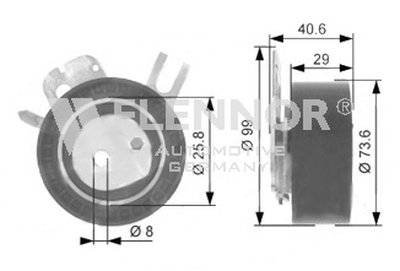 Натяжной ролик, ремень ГРМ FLENNOR купить