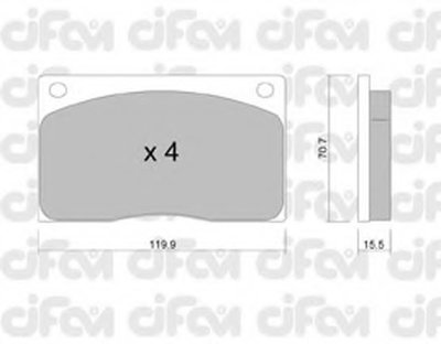 Комплект тормозных колодок, дисковый тормоз CIFAM купить