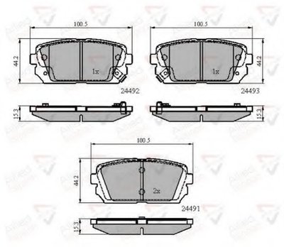 Комплект тормозных колодок, дисковый тормоз ANL Braking COMLINE купить