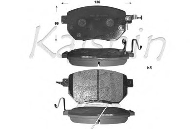 Комплект тормозных колодок, дисковый тормоз KAISHIN купить
