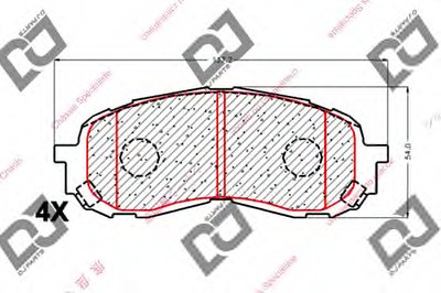 Комплект тормозных колодок, дисковый тормоз DJ PARTS купить