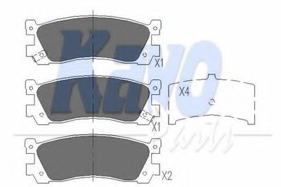 Комплект тормозных колодок, дисковый тормоз KAVO PARTS купить