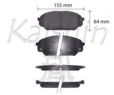 Комплект тормозных колодок, дисковый тормоз KAISHIN купить