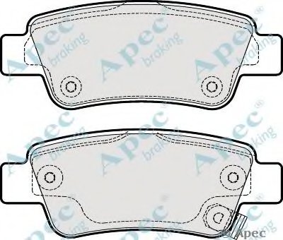 Комплект тормозных колодок, дисковый тормоз APEC braking купить