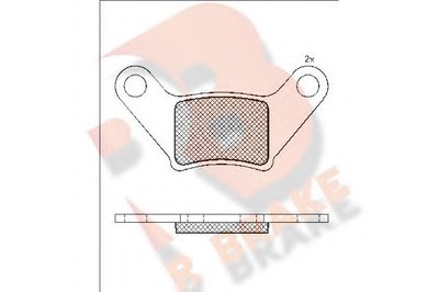 Комплект тормозных колодок, дисковый тормоз R BRAKE купить