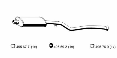 Средний глушитель выхлопных газов ERNST купить