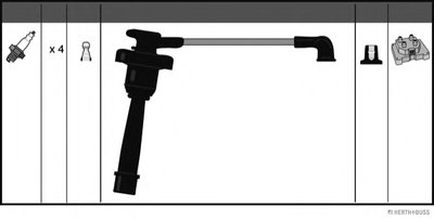 Комплект проводов зажигания HERTH+BUSS JAKOPARTS купить