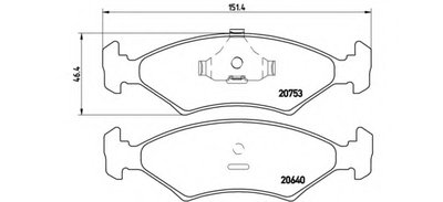 Комплект тормозных колодок, дисковый тормоз BREMBO купить