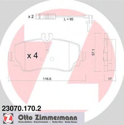 Комплект тормозных колодок, дисковый тормоз ZIMMERMANN Купить