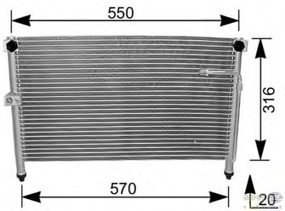 Конденсатор, кондиционер BEHR-HELLA купить