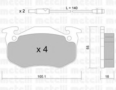 Комплект тормозных колодок, дисковый тормоз METELLI купить