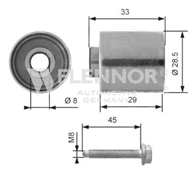 Паразитный / Ведущий ролик, зубчатый ремень FLENNOR купить