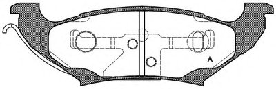 Комплект тормозных колодок, дисковый тормоз ADVANCE OPEN PARTS купить