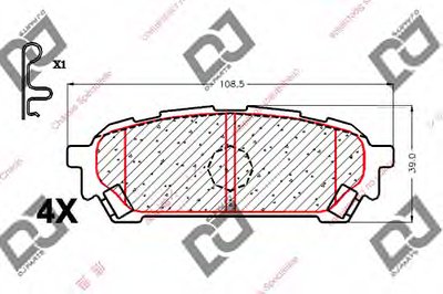 Комплект тормозных колодок, дисковый тормоз DJ PARTS купить