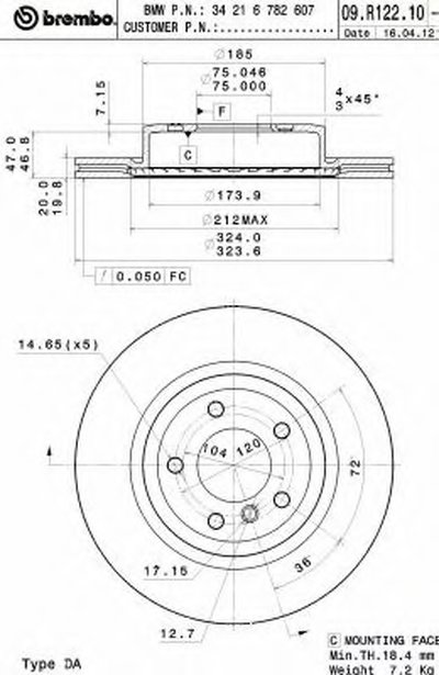 Тормозной диск COATED DISC LINE AP купить