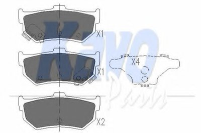 Комплект тормозных колодок, дисковый тормоз KAVO PARTS купить