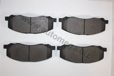 Комплект тормозных колодок, дисковый тормоз AutoMega Premium AUTOMEGA купить