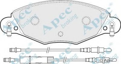 Комплект тормозных колодок, дисковый тормоз APEC braking купить