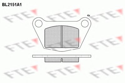 Комплект тормозных колодок, дисковый тормоз FTE купить