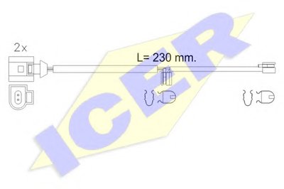 Сигнализатор, износ тормозных колодок ICER купить