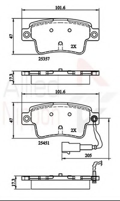 Комплект тормозных колодок, дисковый тормоз ANL Braking COMLINE купить