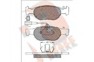 Комплект тормозных колодок, дисковый тормоз R BRAKE купить