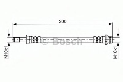 Шланг тормозной (задний) Ford Galaxy II/Mondeo IV/S-Max 06-15 (L=155mm)