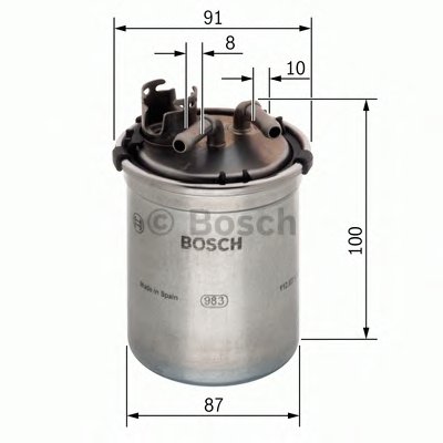 Фильтр топливный MB Sprinter 2.2-3.0CDI (+отв. датчика воды)