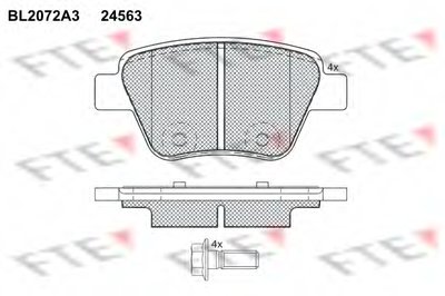 Комплект тормозных колодок, дисковый тормоз FTE Придбати