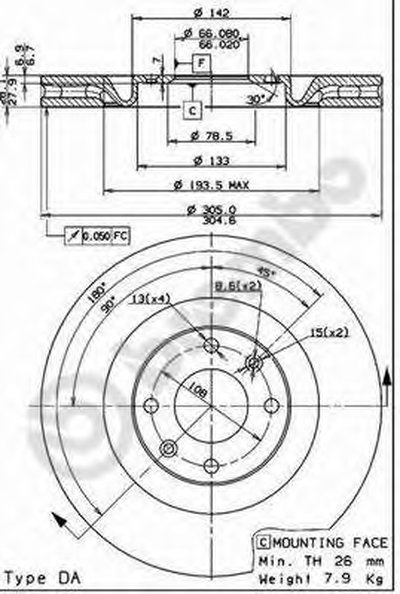 Тормозной диск COATED DISC LINE AP купить