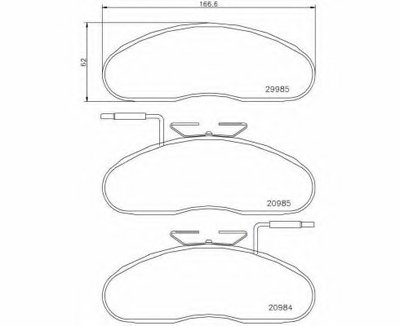 Комплект тормозных колодок, дисковый тормоз BREMBO купить