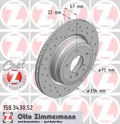 Тормозной диск SPORT BRAKE DISC COAT Z ZIMMERMANN купить